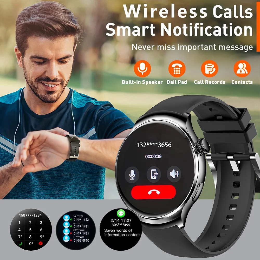 Z93 Pro Gesture Touich Control Smart Watch 2.1 Inch AMOLED Srceen Bluetooth Calls Voice Call NFC GPS Sport Fitness Watches 2024