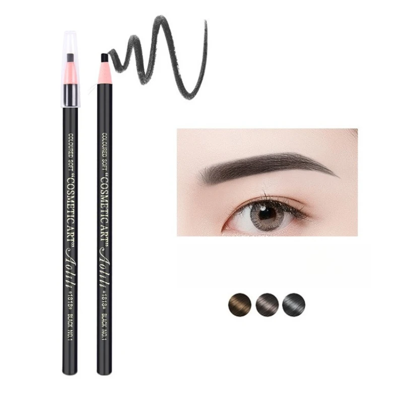 Wenkbrauwpotlood Cosmetica voor make-up Tint Waterdichte Microblading Cosmetische Microblading Pen Hout Natuurlijke cosmetische schoonheidstool
