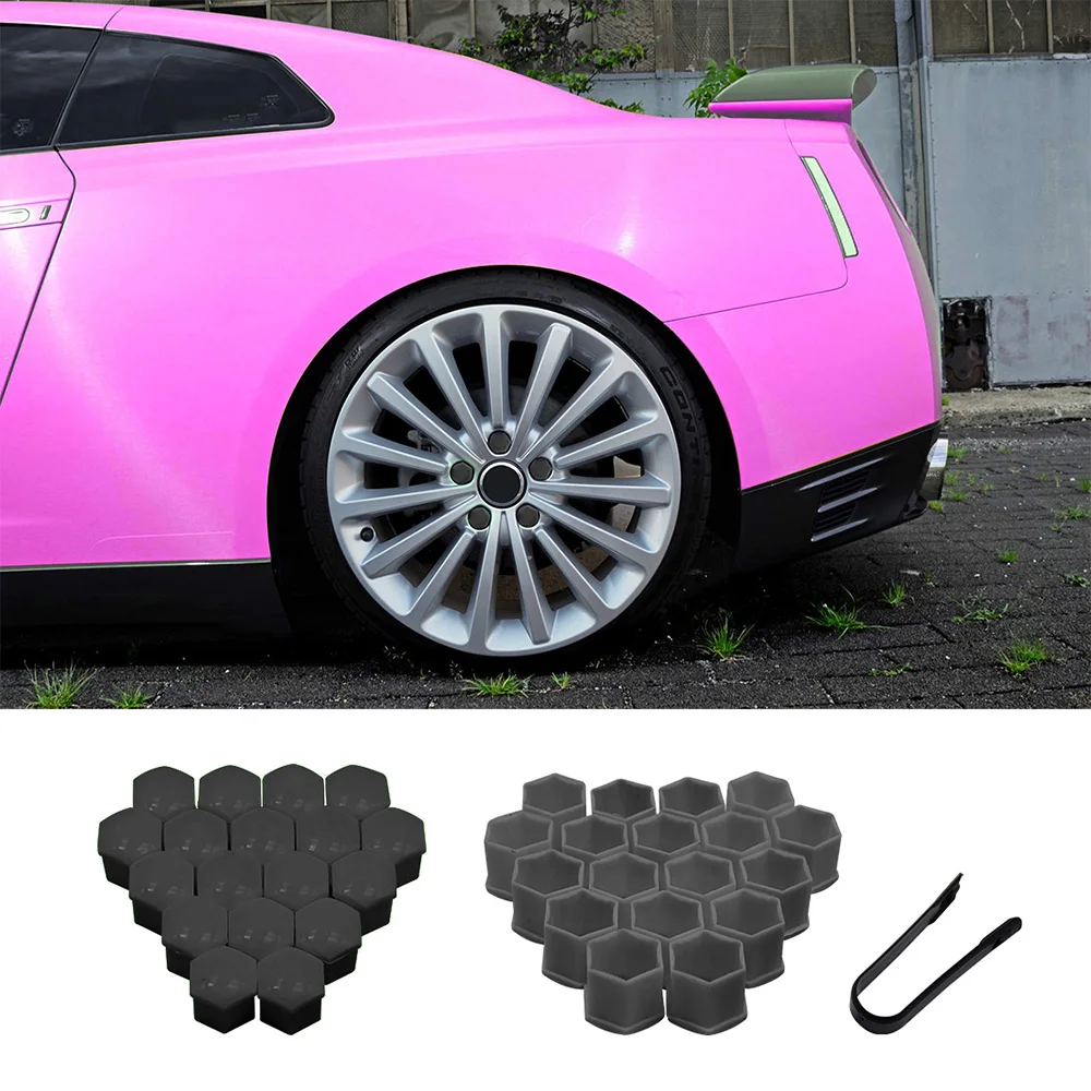 20Pcs/Set 17 19 21mm Car Wheel Nut Covers Auto Hub Screw Protection Cap Bolt Rims Auto Exterior Accessories Anti-Rust Dust Cover