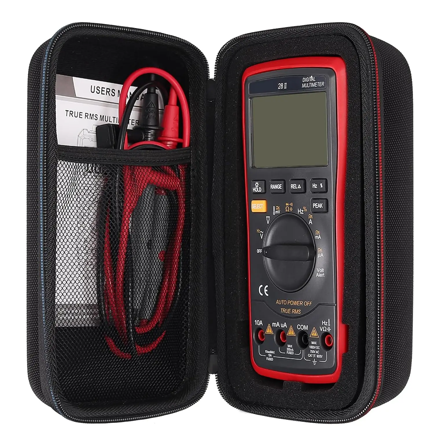 Multimeter Carrying Case Portable Digital Multimeter Storage Bag Compatible With DIY Foam Magnetic for Fluke 101/115/116 etc