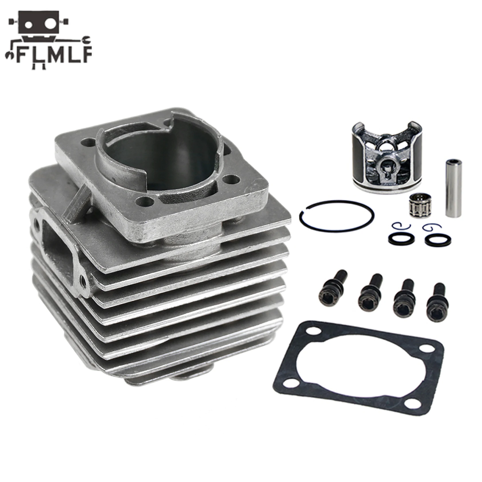 FLMLF-cilindro de motor de caja de lengüeta, pieza Original de 4 pernos, 29CC, 32CC, para 1/5 Rc Hpi Rofun Km, Rovan Baja LT, MCD, DBXL, FG, GoPed, Redcat