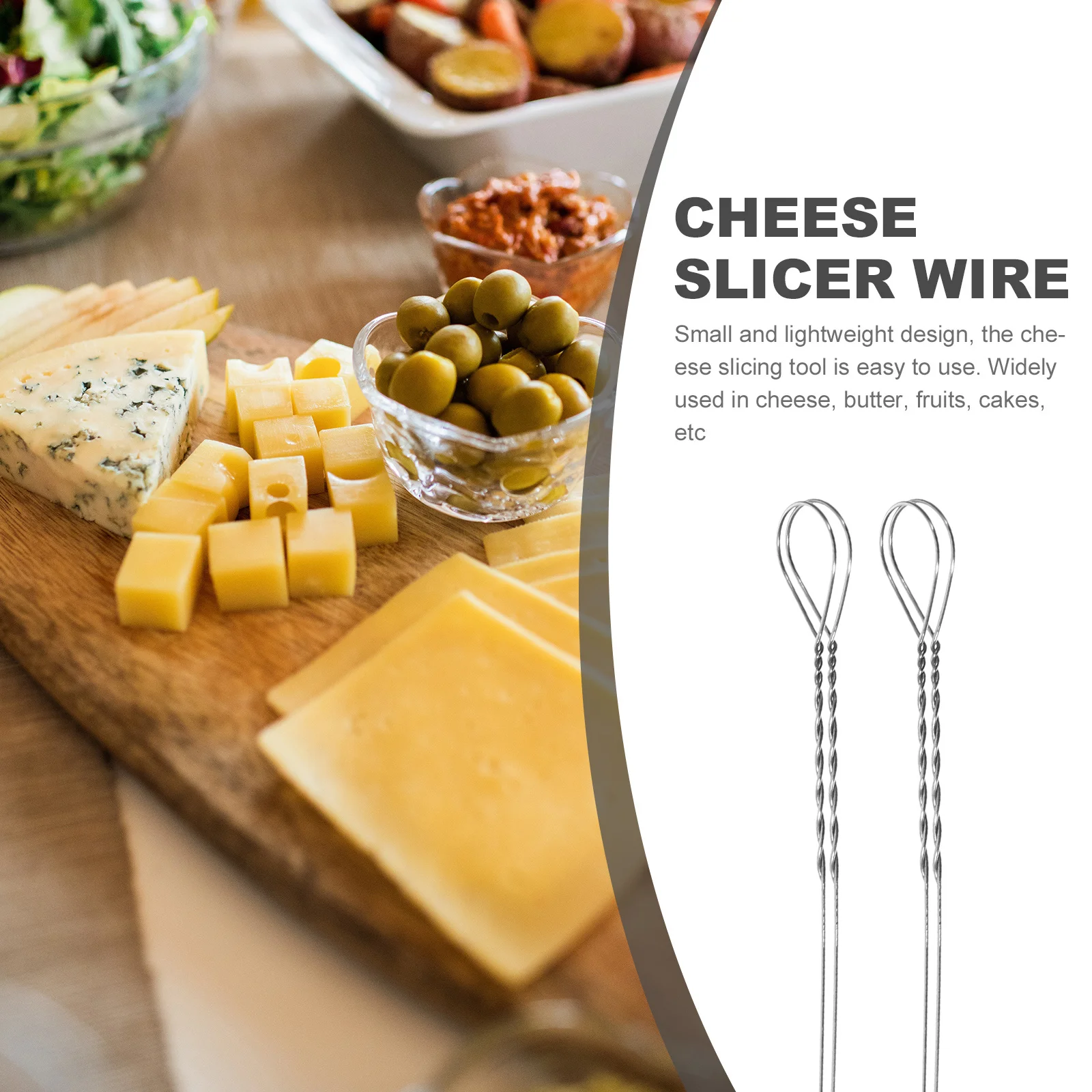 

5Pcs Metal Cheese Slicer Stainless Steel Wire Cutter for Home Kitchen Restaurant Easy to Use Cheese Wire Butter Slicer