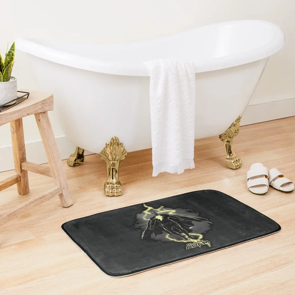 

Black Adam Bath Mat Foot Bathroom Kitchens DoorFor The Door Bathroom Shower Curtain Mat