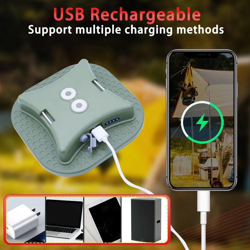 15600maH Upgraded 80W Rechargeable LED Camping Strong Light with Magnet Zoom Portable Torch Tent Light Work Maintenance Lighting