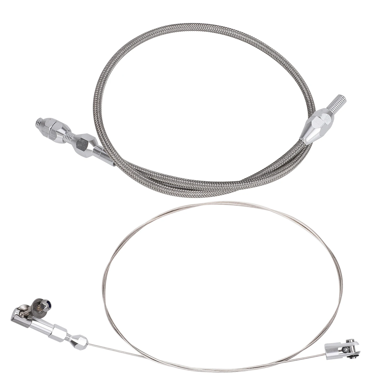 Stainless Steel Braided 24/36 inch Throttle Gas Cable Kit For 97-07 Chevrolet/Chevy LS1 Engine 4.8L 5.3L 5.7L 6.0L