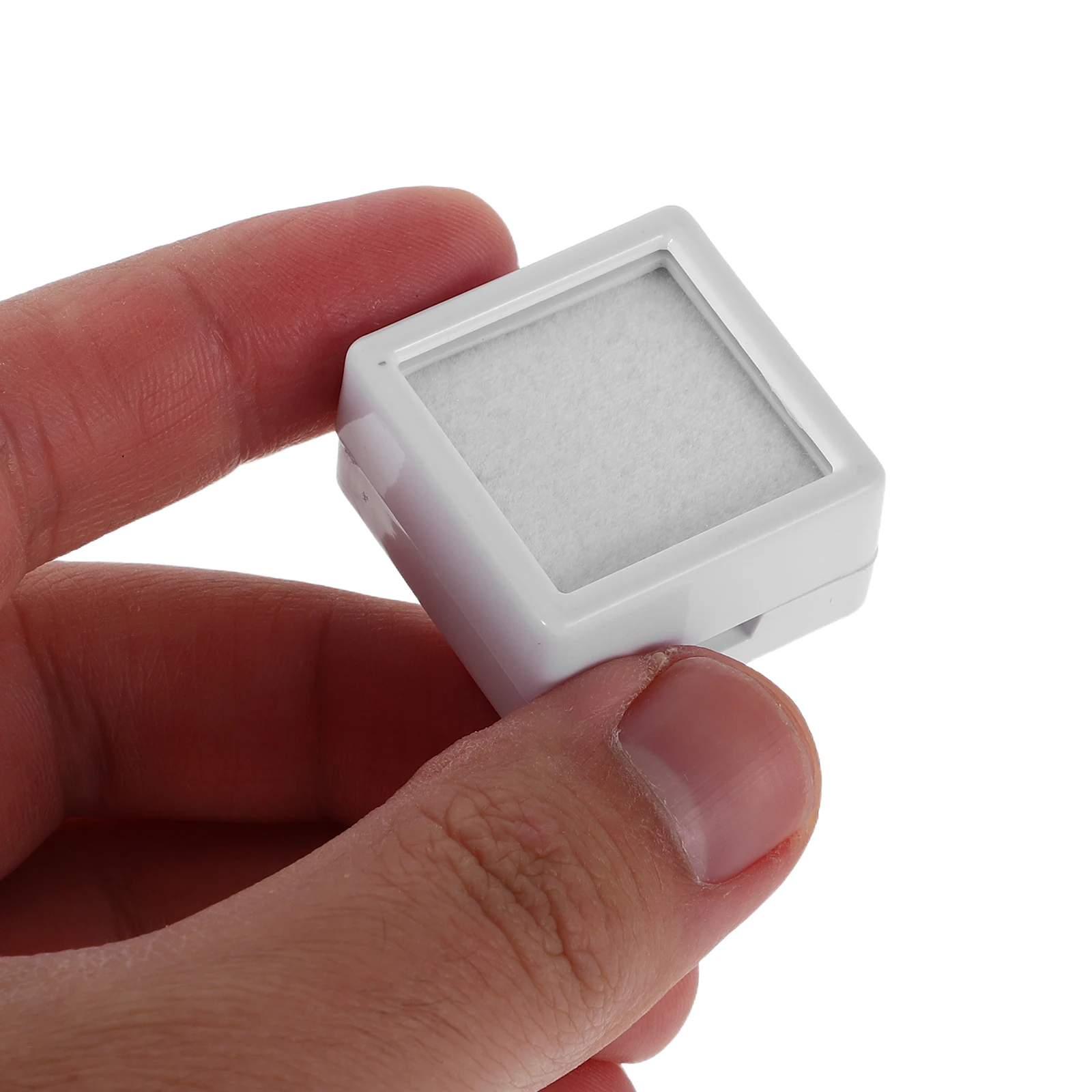 

12pcs Acrylic Gemstone Display Box Clear Lid Storage Container For Loose Stones Rings Jewelry Organizer Crystal Trinket