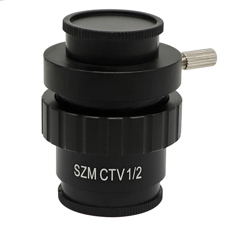 

CTV 1/2X 0.5X Focus Adjustable C Mount Adapter 38MM Ring for Trinocular Stereo Microscope Body Connect with USB Video Camera