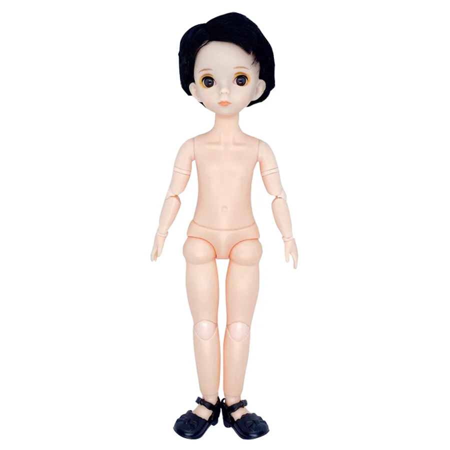 Boys 30cm Dolls With Hair 3D Eyes Shoes 20 Ball Jointed Swivel Naked 12 Inch DIY Collocation 1/6 BJD Doll for Kids Toys