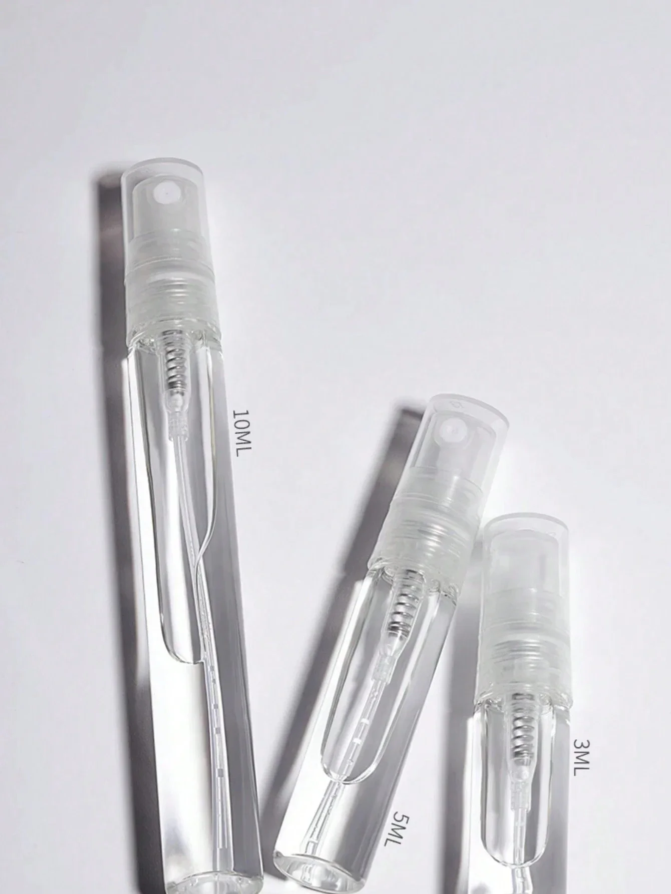 5pcs 4 Accessories 2/3/5/10ml Portable Perfume Spray Bottle with 5 Spray Bottles, 2 Funnels, 2 Dispensing Divas