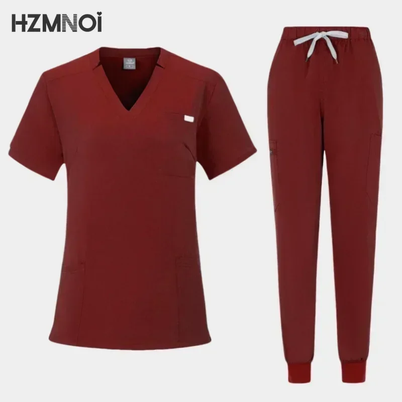 Medical Surgery Uniforms Women Scrubs Sets Hospital Doctors Clothing Nurses Accessories Dental Clinic Beauty Salon Workwear Suit