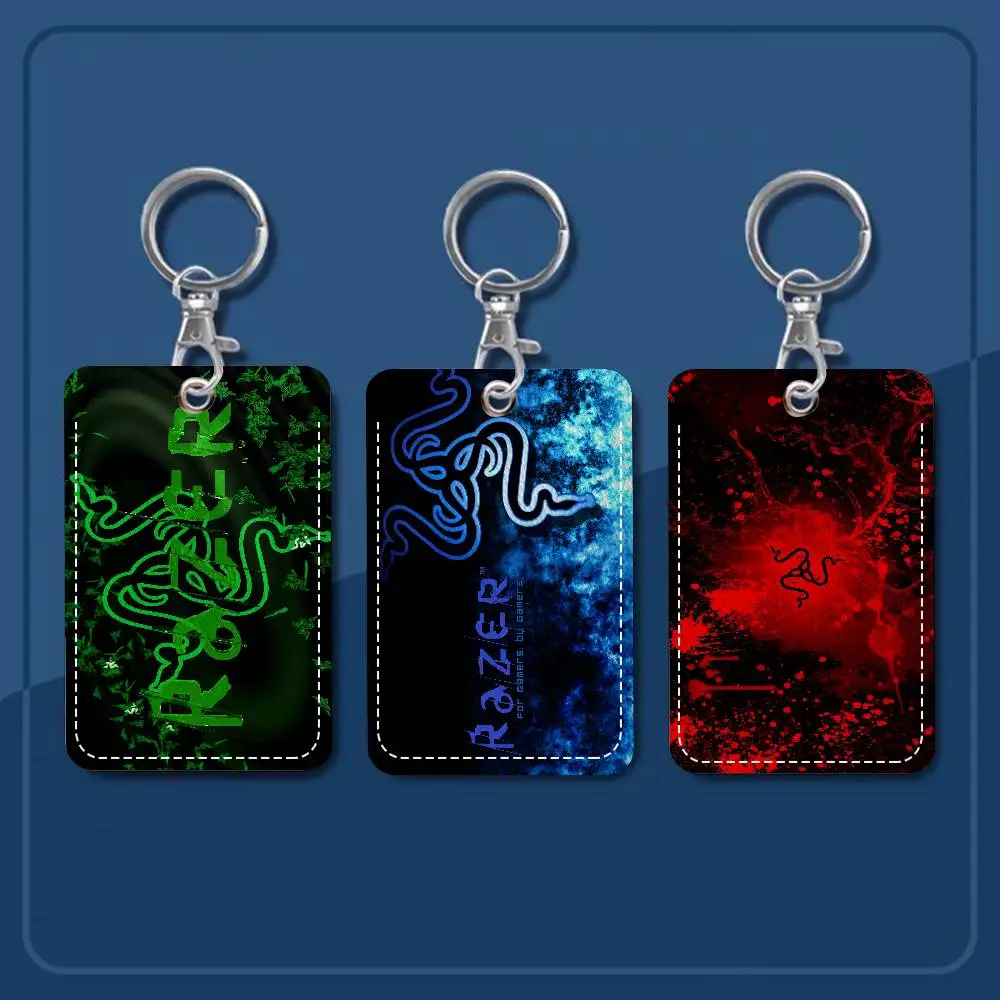 Razer Logo Game Snake Cartoon 1 قطعة INS Creative Cartoon Student Campus حامل بطاقة لبطاقة الوجبات، بطاقة الحافلة، بطاقة العمل، إلخ