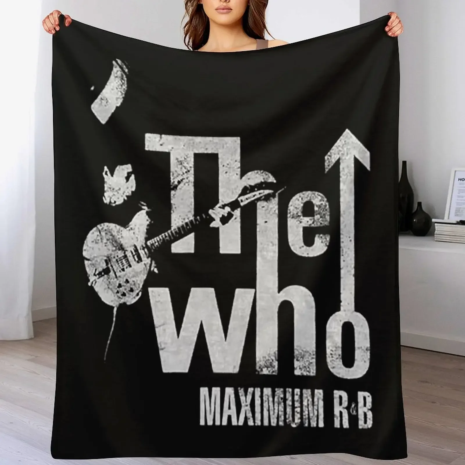 

New The Who Maximum R&B Pete Townshend Rock Official Throw Blanket funny gift Flannel Travel Blankets