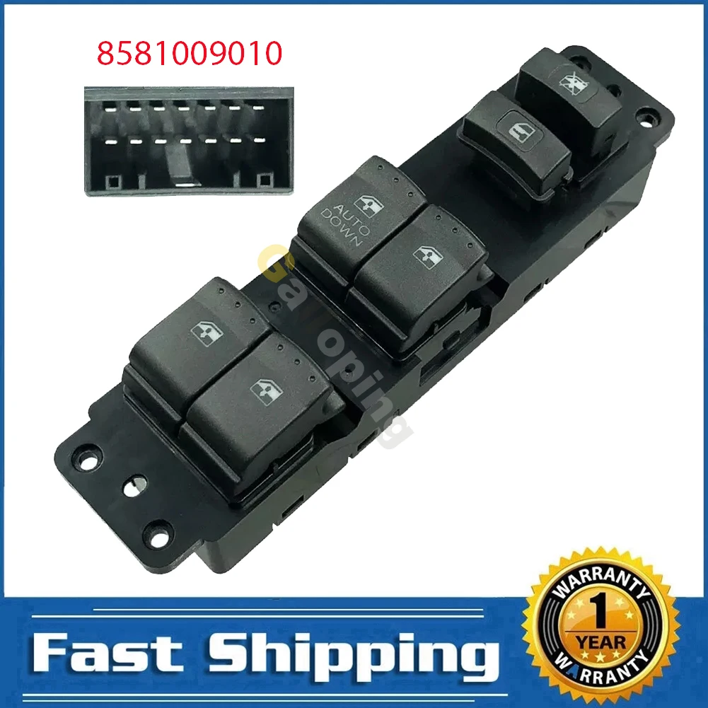 

Front Left Electric Power Master Window Switch Control Regulator Button for Ssangyong ACTYON KYRON 2007 2008 2009 8581009010