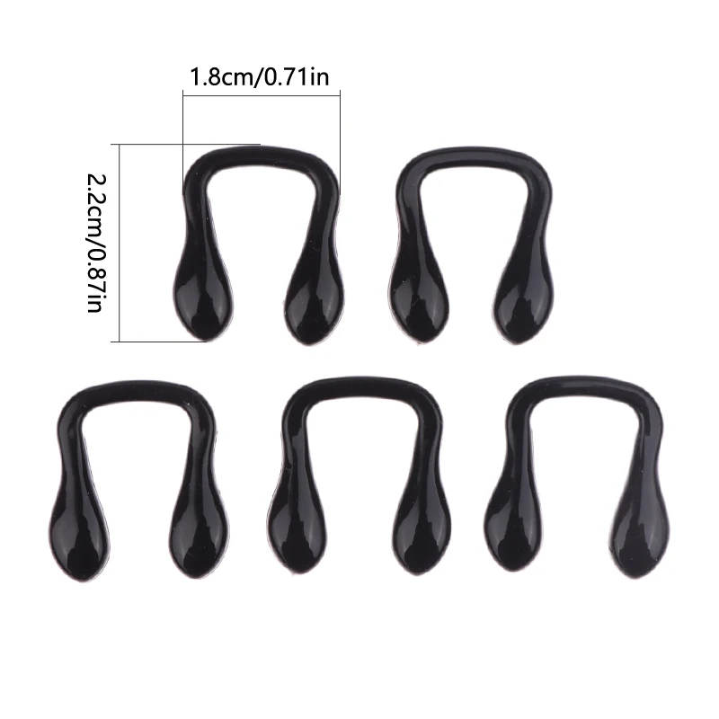 5Pcs Silicone U Shaped Nose Pads Eyeglasses Nose Clip Nose Bridge Anti Slip Holder Eyewear Accessories