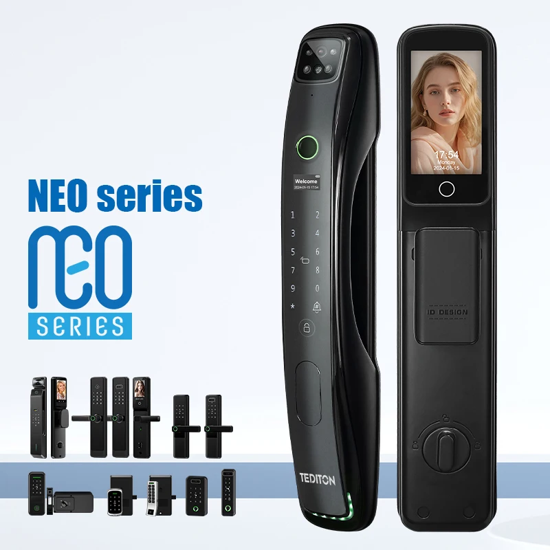 

Tediton NEO Smart Con Face Id Интеллектуальный автоматический 3d Face Электрический дверной ключ от отпечатков пальцев Цифровой для дома