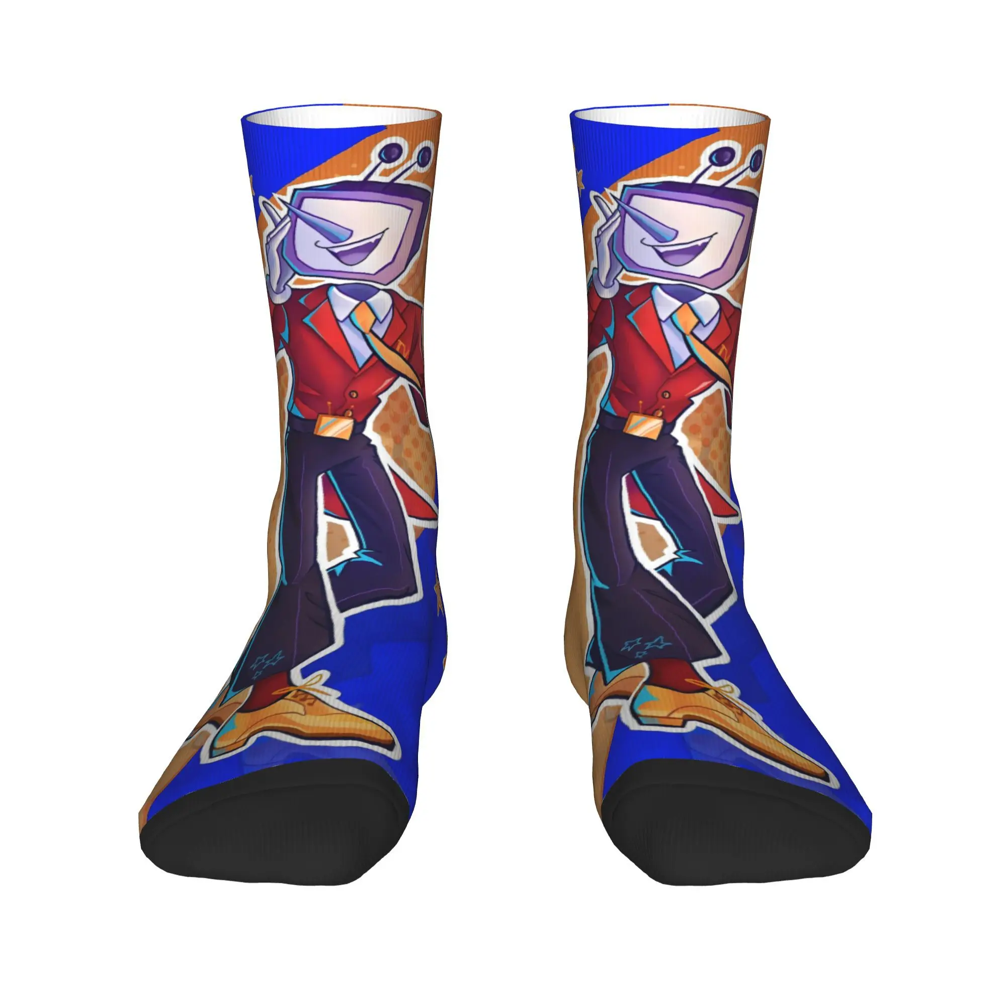 Носки Mr Ant Tenna's TV Time Deltarune, забавные чулки, осенние противоскользящие мужские носки унисекс, теплые мягкие дизайнерские носки для бега