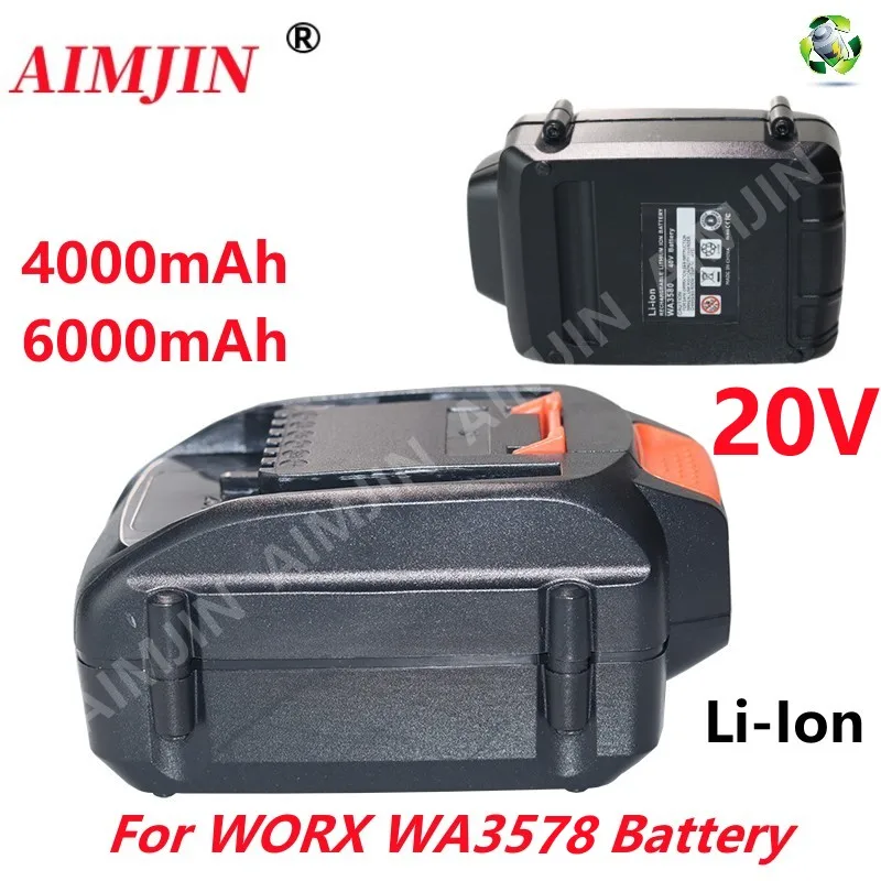 For WORX genuine WA3578 Powershare lithium-ion high capacity battery, 20V, 4.0AH, 6.0AH, new product