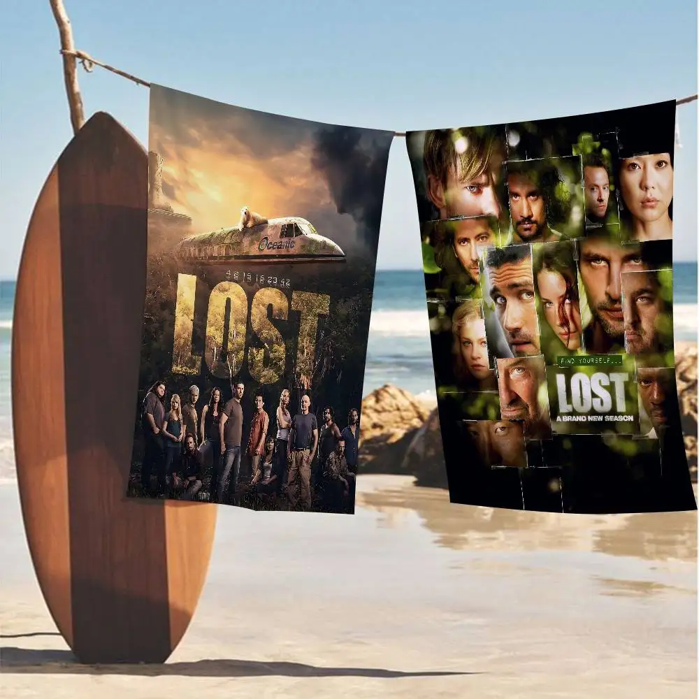 TV Series Lost ABC Studios Microfiber Blanket Quick Drying Beach Towels Oversized Printing Super Absorbent Pool Towel Blanket