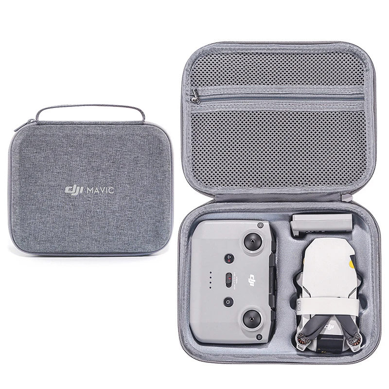 حقيبة حمل محمولة باللون الرمادي لـ DJI Mini 2 SE غطاء حماية صندوق EVA الصلب لملحقات البطارية عن بعد DJI Mini 4k