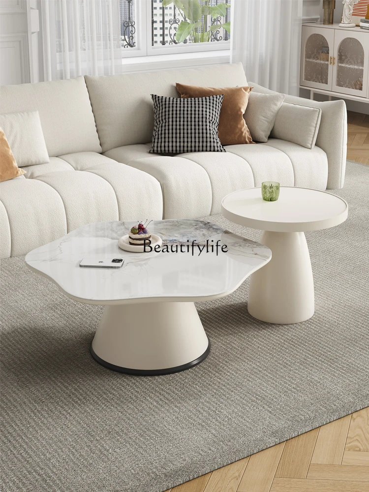 Slate lifting coffee table cream wind petal size combination creative coffee table