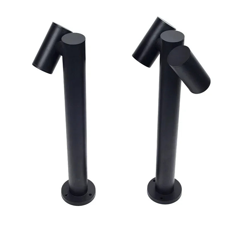 

Водонепроницаемые светодиодные садовые фонари с двойной головкой IP65 для ландшафта виллы, супер яркий уличный декор для газона с высоким столбом