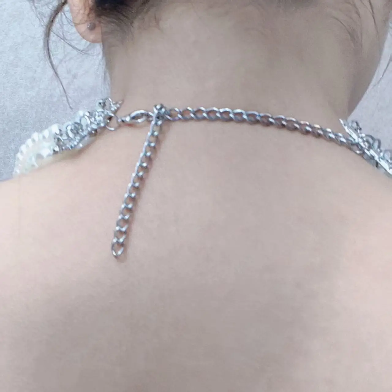 Classic Elegant Draped Faux Pearl Body Chain Necklace Statement Shoulder Jewelry Wedding Bride Prom Gown Female Accessory
