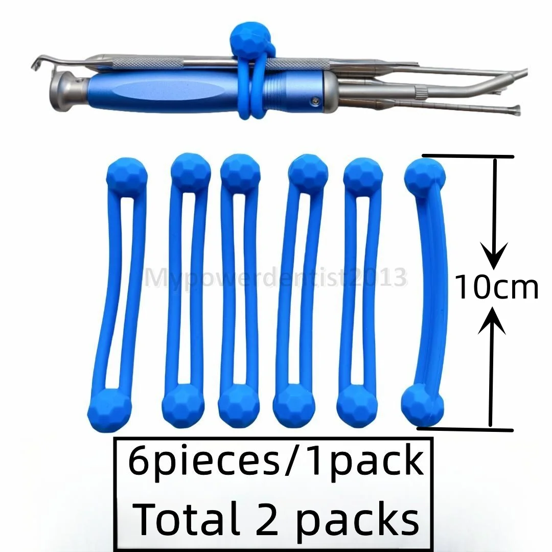 

12 шт., силиконовые Галстуки для стоматологических инструментов, 10 см