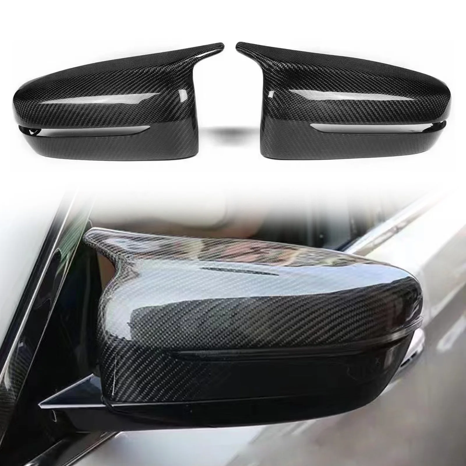 Dry Carbon Fiber Rearview Mirror Caps for bmw g42s Replacement Style car mirror Side View Cover Car Accessories