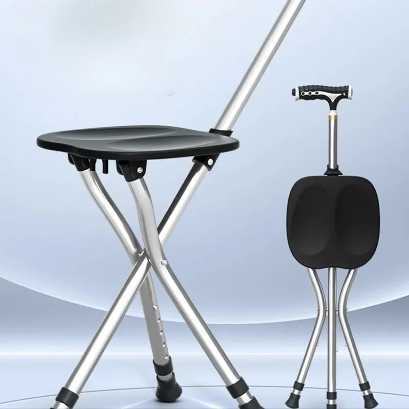

Walking Stick Stool Stool Portable Ultralight Old People Stool Tourist Solid Senior Furniture Le Stampelle LLSC