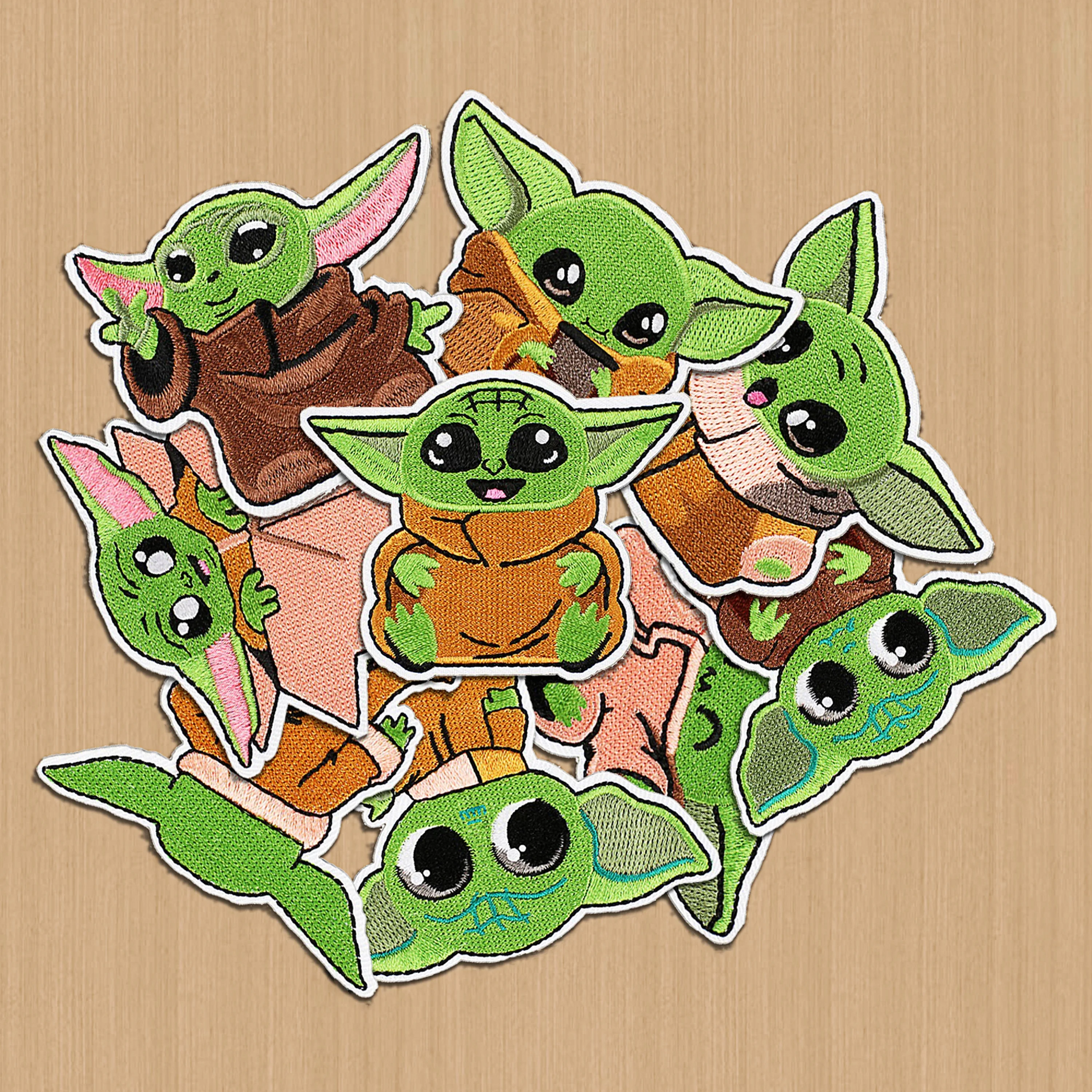 

9Pcs Anime Yoda iron on Embroidery Patches for sewing Clothes Jackets Fabric Stickers DIY Decor Jeans Sew Hat Applique