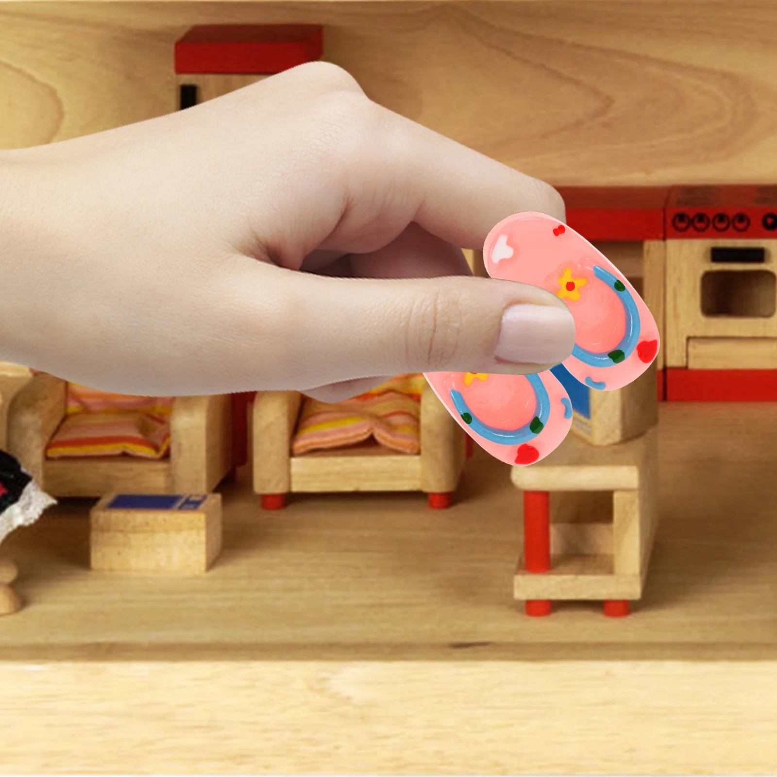 Tiny Beach Hawaiian Ornaments Decorations Party Outdoor Style Miniature Slipper