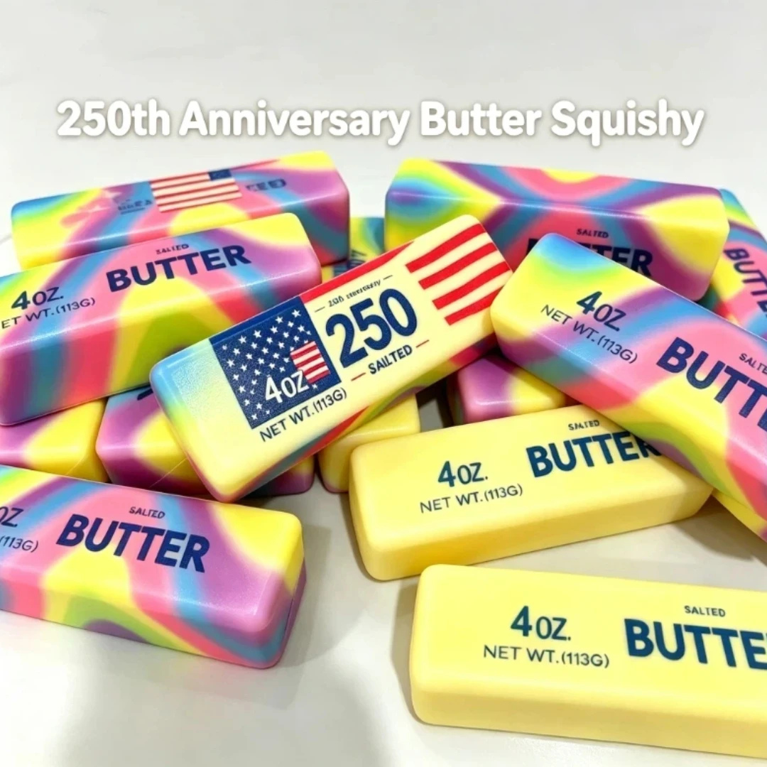 New Butter Stick Fidget Toys Squishy Elastic Cheese Stick Funny Decompression Stress Anxiety Relief Game Squeeze Prank Toy