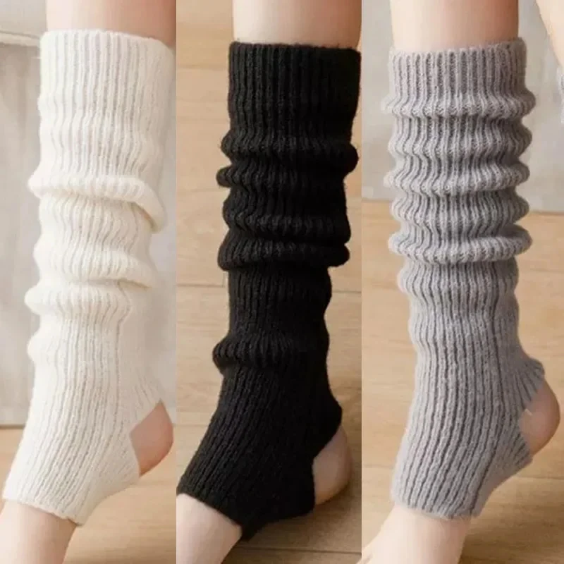 

Long Socks For Women Thickened Leg Warmers Autumn Winter Over Knee Boot Pile Stockings Girl Lolita Knitted Over-the-calf Socks