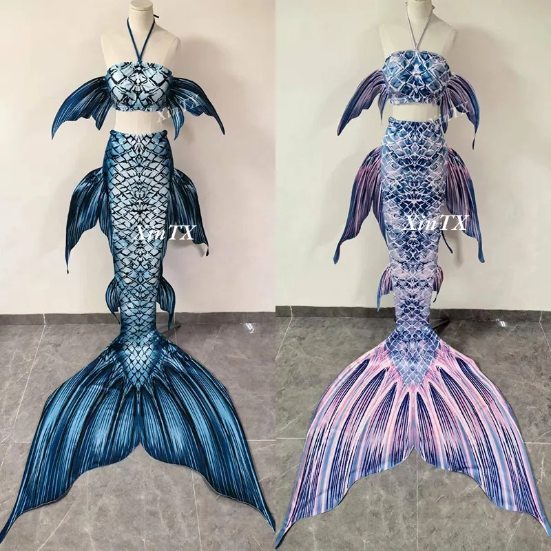 Professional Adult Mermaid Tail Simulation Fish Tail Ears Woman Swimming Oceanarium Worker Stage Performance Role Play Gift Hot