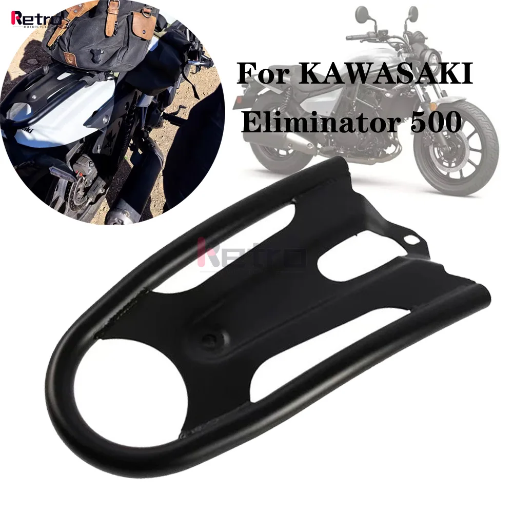 

Багажник для мотоцикла Solo, задний багажник из нержавеющей стали - черный, подходит для Kawasaki Eliminator 500 SE ABS 2024 2025 byGU