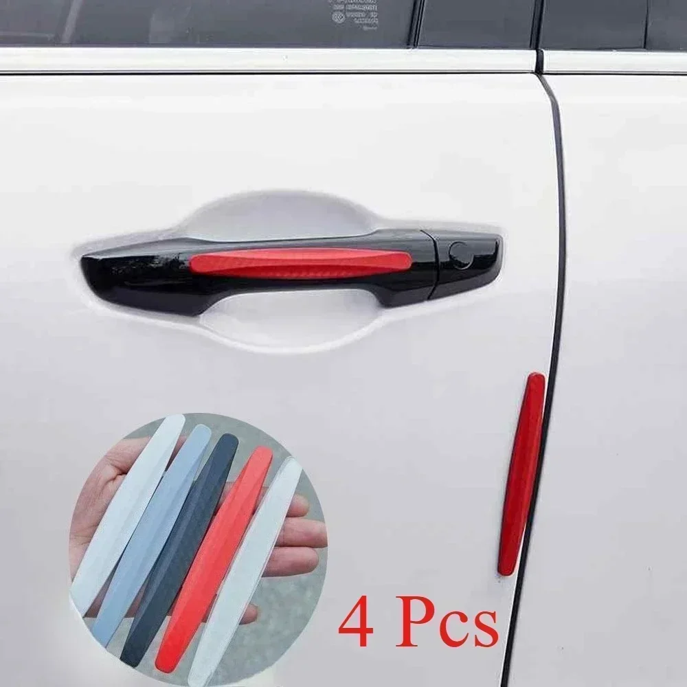 4Pcs Car Bumper Anti-collision Strips Door Body Scratch Automotive Protective Tape Strips Door Guard Lip Stickers Car Accessorie
