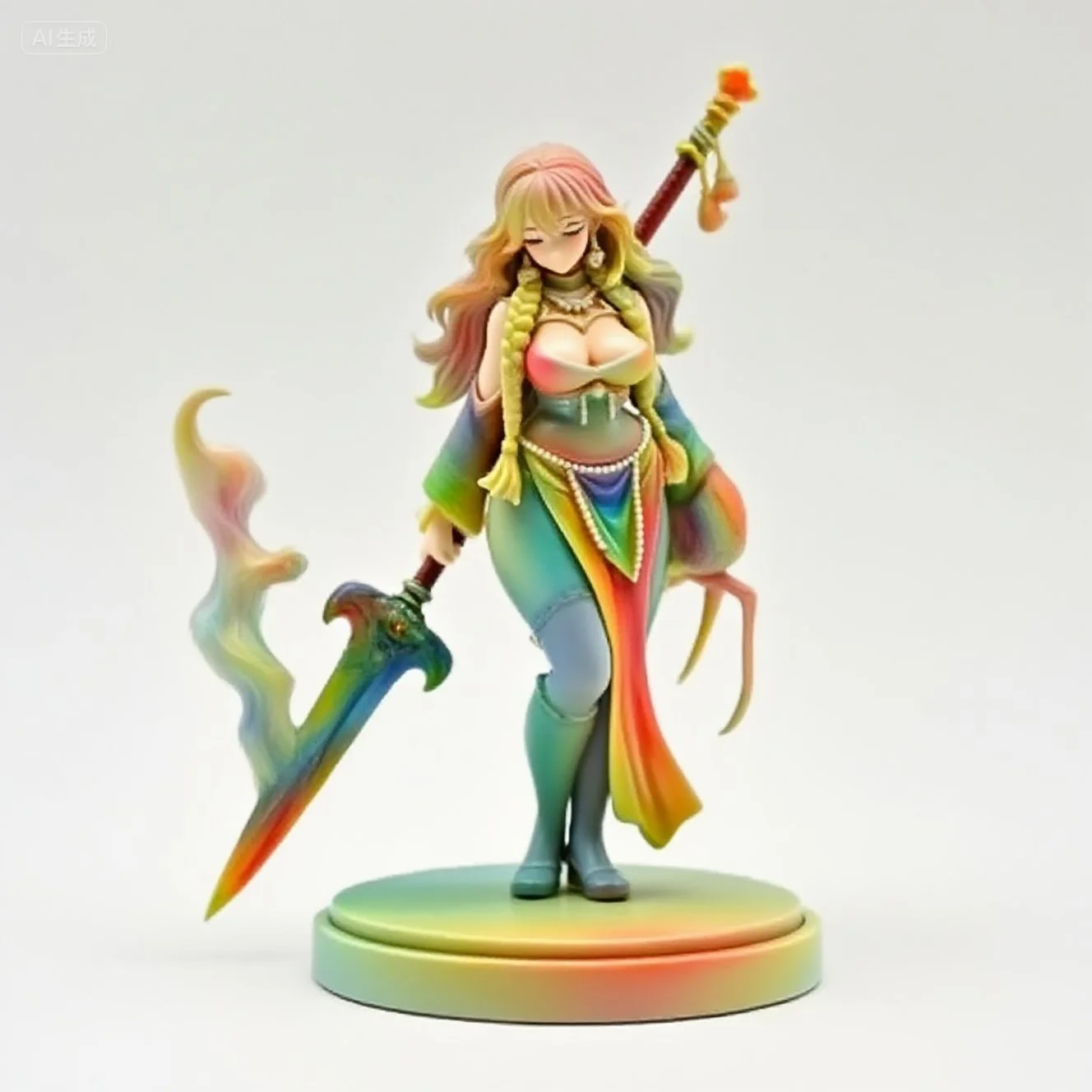 38mm Resin Soldier Kit, Female Soldier Self Assembled, Coloring   A-2109