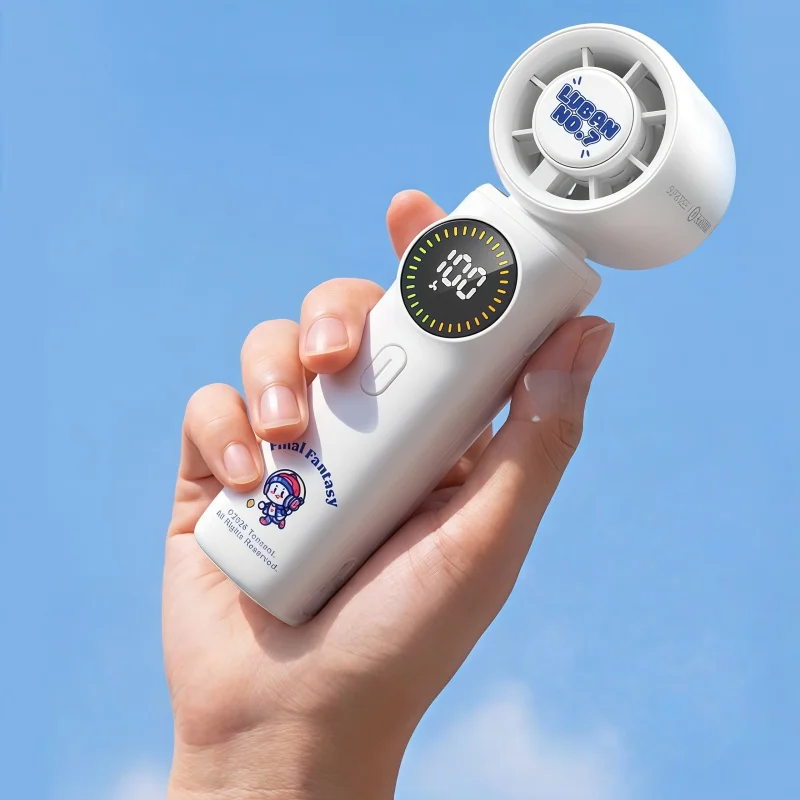 

Supritzee Handheld Fan Honor Of Kings Luban Monki Portable Rechargeable Digital Display Cooling Fan Outdoor Travel Office
