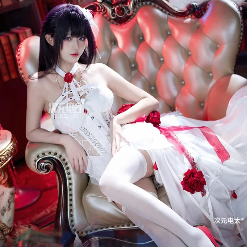 أزياء عبودية النصر NIKKE Mihara التأثيرية سلاسل عبودية بيضاء لعبة شخصية الزي حفلة الهالوين لعب الأدوار عيد الميلاد