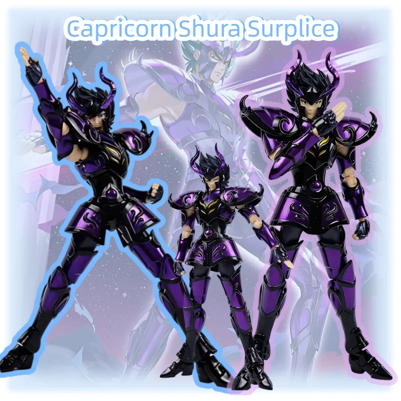 

In Stock CS Saint Seiya Myth ClothEX Capricorn Shura Hades Surplice Dark Gold Knights of Zodiac Action Figure with Damaged Armor