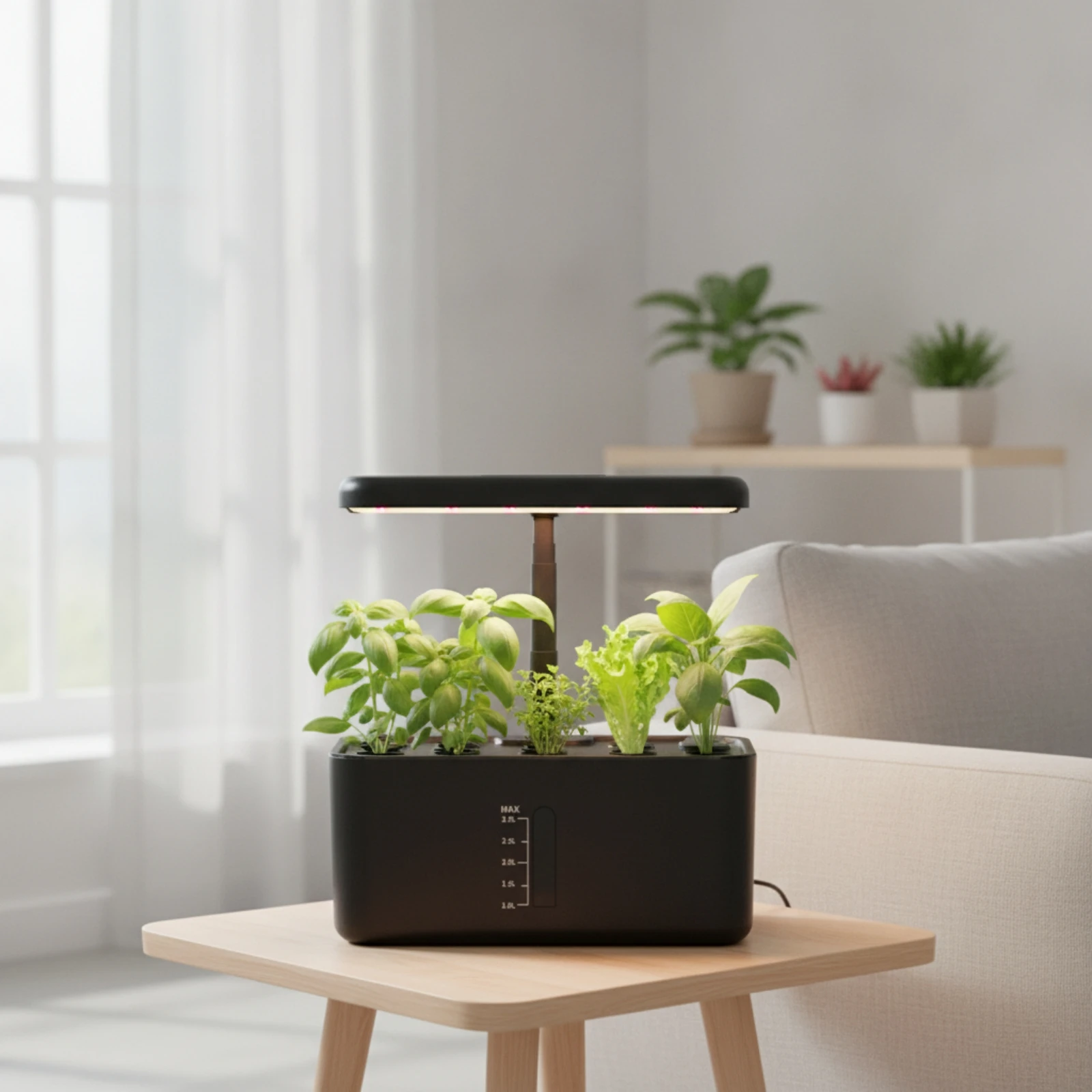 10-Pod Hydroponics Growing System Intelligent Hydroponic Planter with Grow Light Hydroponic Growing System Compact