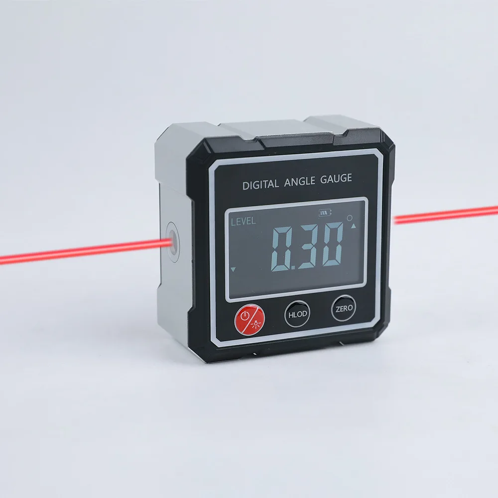 2-side Laser Digital Protractor Inclinometer Laser Level Ruler   Inclinometer Magnetic Base Goniometer Magnet Angle Finder