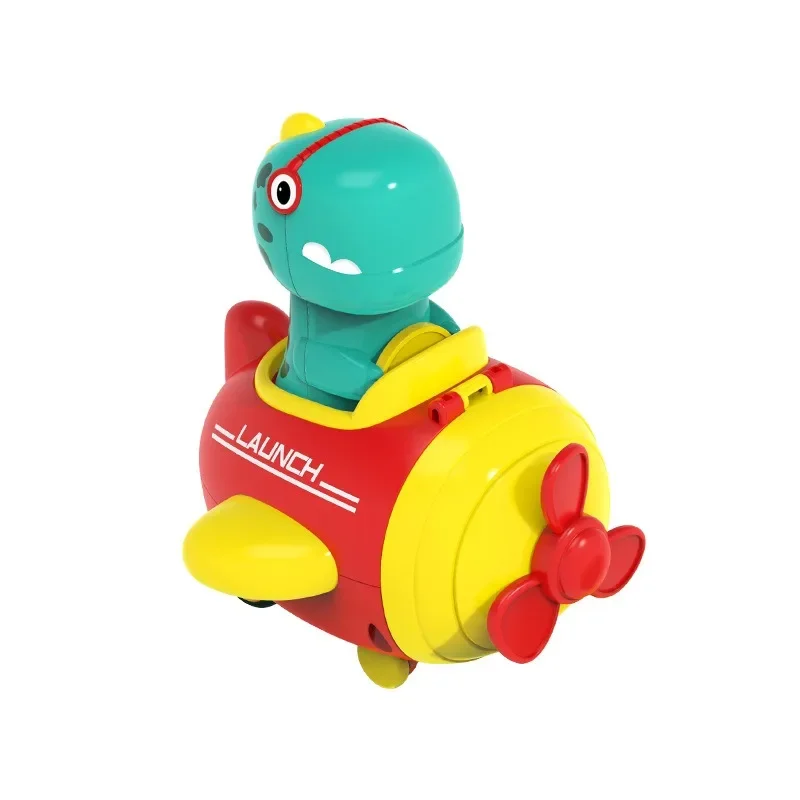 1-3 Year Old Children Press Inertia Simulation Sliding Ejection Toy Car Cartoon Cute Dinosaur Safety Puzzle Early Education Toy