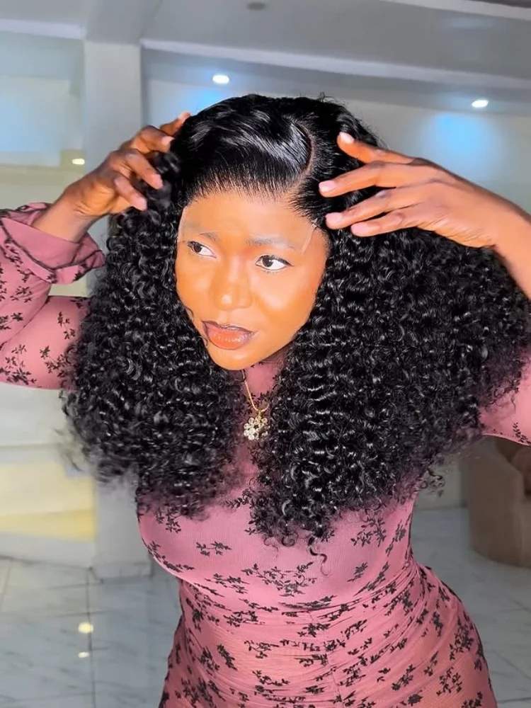 

12 14 Inch 13x4 Curly Short Bob Lace Frontal Wigs Loose Deep Wave 5x5 Glueless Wig 100% Human Hair Wig 230% Density For Women