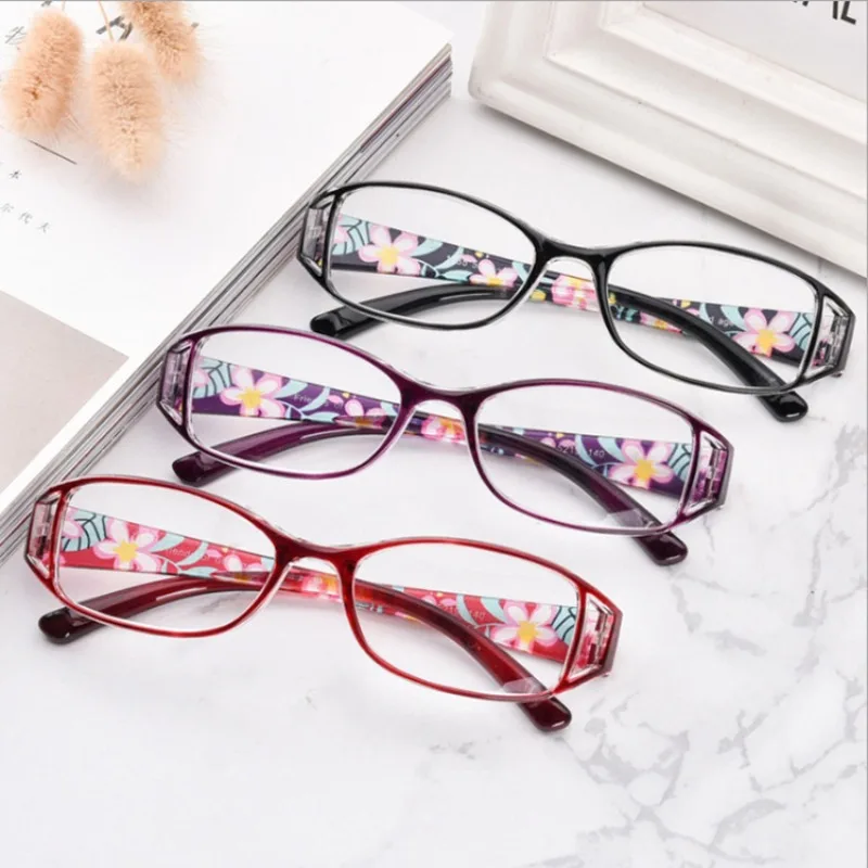 Reading Glasses Women Printed Reading Glasses Anti Blue Light Eyeglasses Unisex  Black Glasses Men