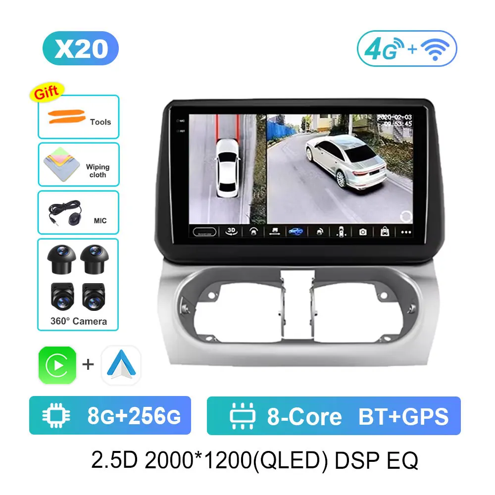 Navigatie GPS Android 14 voor Opel Combo Corsa Tigra 2001-2011 Autoradio Multimedia Speler BT HD Scherm 4G DSP Stereo WiFi