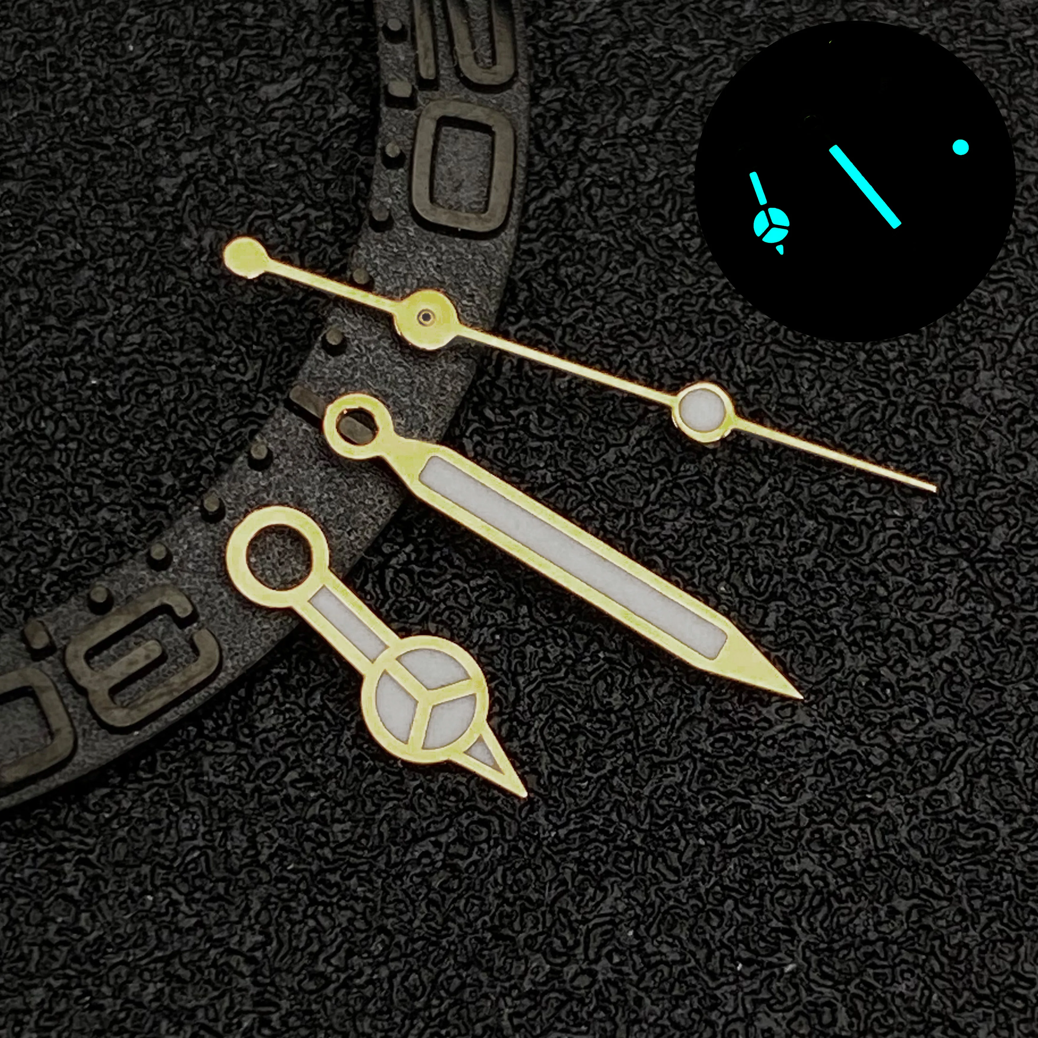 NH35 Мужские дизайнерские стрелки для дайвера BGW9 Ice Blue Luminous Fit NH35 NH36 NH38 4R 7S Аксессуары для стрелок часов с механизмом