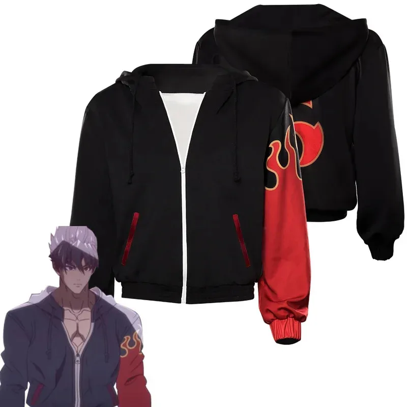DY20Kazama Jin disfraz de Cosplay Anime Tekken línea de sangre fantasía hombres chaqueta con capucha Halloween carnaval ropa para disfraz masculino Ne