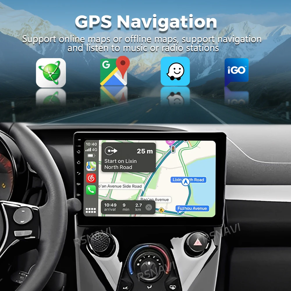 Android 16 For Peugeot 108 Toyota Aygo B40 2014 - 2021 2K QLED Stereo Car Radio Multimedia Video Player GPS 4G CarPlay view 5