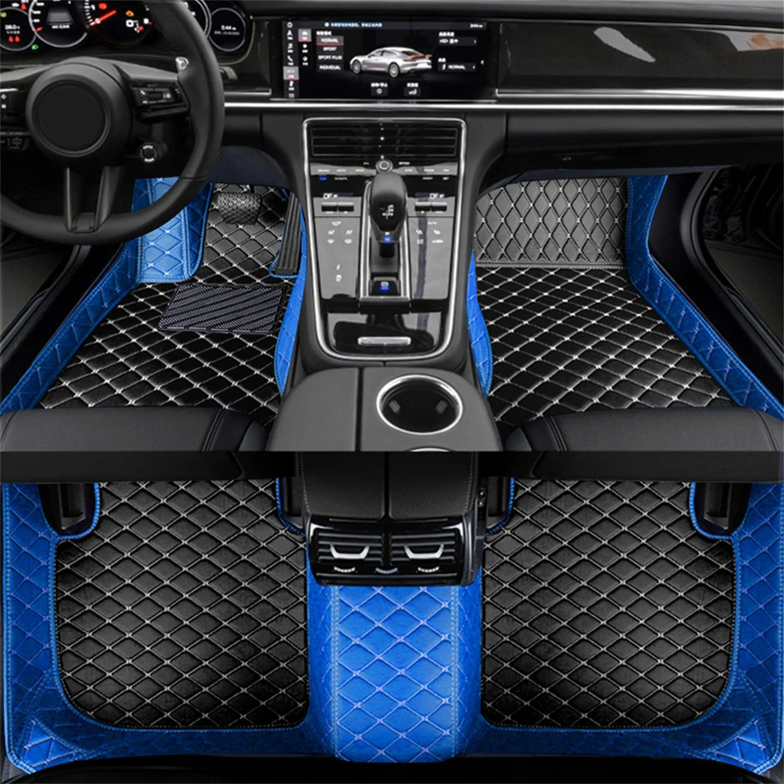 Color Splicing Car Floor Mats  - đánh giá và giá Travel Accessories Leather